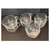 Vintage Heisey Glass Punch Bowl Set with 8 Cups