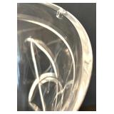 Set of 2 Cut Glass Vases with Intricate Designs including Tyrone