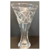 Set of 2 Cut Glass Vases with Intricate Designs including Tyrone