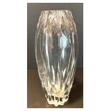Set of 2 Cut Glass Vases with Intricate Designs including Tyrone