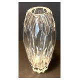 Set of 2 Cut Glass Vases with Intricate Designs including Tyrone