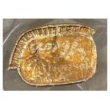 Set of 12 Czech Vintage. Bohemia Glass Crystal Salt Cellars with Spoons