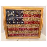 Decorative Bowl and Tray Set with Unique Floral and Patriotic Designs