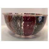 Decorative Bowl and Tray Set with Unique Floral and Patriotic Designs