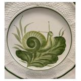 Collection of Hand-Painted Ceramic Plates and Fruit Bowl Set including Italy and France