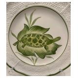 Collection of Hand-Painted Ceramic Plates and Fruit Bowl Set including Italy and France