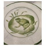 Collection of Hand-Painted Ceramic Plates and Fruit Bowl Set including Italy and France