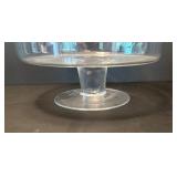 Set of 3 Glass Bowls Including Pedestal Trifle Dish and Ruffled Designs