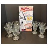 Hamilton Beach DrinkMaster with 11 Glass Ice Cream Sundae Cups