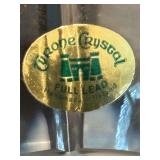 Pair of Tyrone Irish Crystal Baby Letter Block and Football Figurine