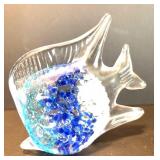Clear Crystal Glass Fish with Tyrone Crystal Snail FigurineÂ 