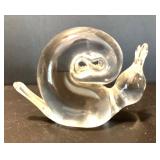 Clear Crystal Glass Fish with Tyrone Crystal Snail FigurineÂ 