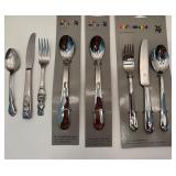 Set of 6 WMF Cutlery Pieces and 4 Original Kaiser Happy Animal Molds