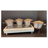 Vintage Aluminum Vintage Charlotte Molds Cookware Set with Electric Burner
