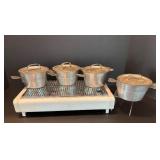 Vintage Aluminum Vintage Charlotte Molds Cookware Set with Electric Burner