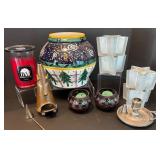 Collection of Decorative Pot with Candle Holders and Sconces