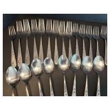 54-Piece Stainless Steel and Gold Plated Flatware Set