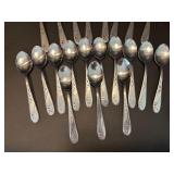 54-Piece Stainless Steel and Gold Plated Flatware Set