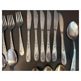 54-Piece Stainless Steel and Gold Plated Flatware Set