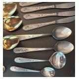 54-Piece Stainless Steel and Gold Plated Flatware Set