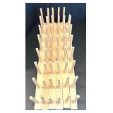 Bamboo Kitchen Collection: Plate Display Racks, Cheese Board with Knives, and Salad Utensils