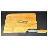Bamboo Kitchen Collection: Plate Display Racks, Cheese Board with Knives, and Salad Utensils