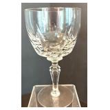 Set of 10 Crystal Wine Glasses with Elegant Faceted Design