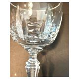 Set of 10 Crystal Wine Glasses with Elegant Faceted Design