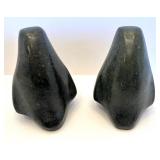 Set of 2 Carved Stone Marble Penguin Figurines