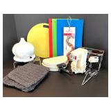 Kitchen Appliance and Accessory Set with Electric Roaster, Mixer, Cutting Boards, and More