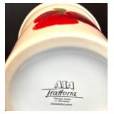 Set of 2 Alfi Thermal Carafes with Tea Filter, Honey Dispenser and Raspberry Ceramic Container