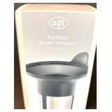 Set of 2 Alfi Thermal Carafes with Tea Filter, Honey Dispenser and Raspberry Ceramic Container