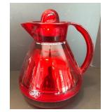 Set of 2 Alfi Thermal Carafes with Tea Filter, Honey Dispenser and Raspberry Ceramic Container