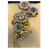 Vintage Floral Brooch, Ringer Watch, and Anne Klein Sunglasses with Case