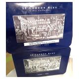 Assorted Cookware and Le Cordon Bleu Cookie Tins