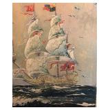 Eugene Gilboa 1926 Nautical Original Painting 