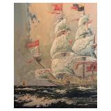 Eugene Gilboa 1926 Nautical Original Painting 
