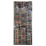 Large Antique Vintage Artisan Stained Glass Window Panel with Clown Motif