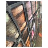 Large Antique Vintage Artisan Stained Glass Window Panel with Clown Motif