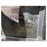 Large Antique Vintage Artisan Stained Glass Window Panel with Clown Motif