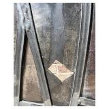 Large Antique Vintage Artisan Stained Glass Window Panel with Clown Motif