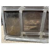 Large Antique Vintage Artisan Stained Glass Window Panel with Clown Motif