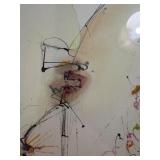 Robert Lesch Abstract Art Piece, Signed Mixed Media