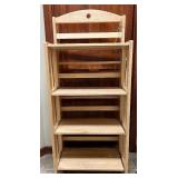 Wooden 5-Tier Folding Shelf Unit