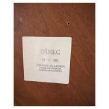 Dinec Wood Dining Table with 4 Rattan Chairs