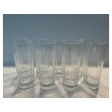 Set of 8 Vintage Clear Glass Tumblers