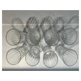 Set of 8 Vintage Clear Glass Tumblers