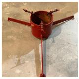 Artificial Christmas Tree Topper with Vintage Metal Tree Stand