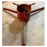 Artificial Christmas Tree Topper with Vintage Metal Tree Stand