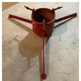 Artificial Christmas Tree Topper with Vintage Metal Tree Stand